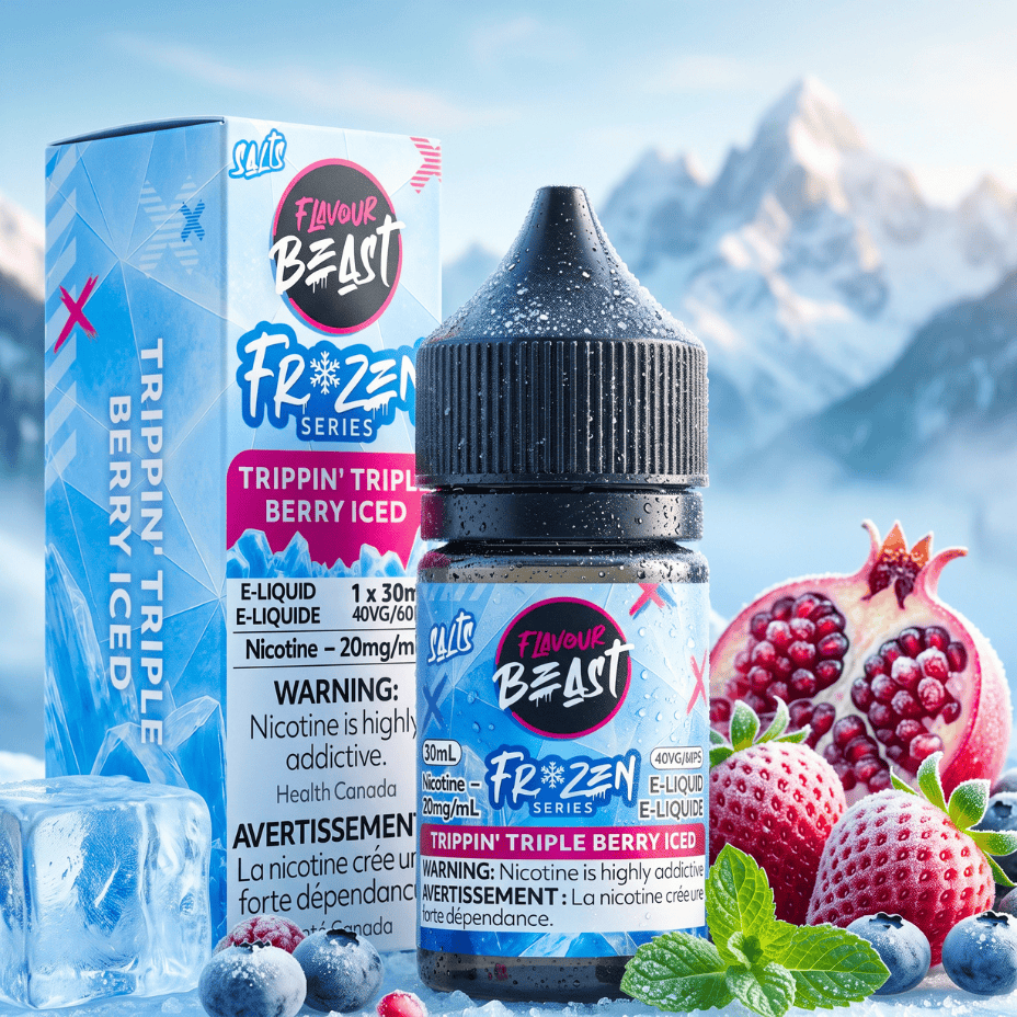 Flavour Beast Salt Frozen-Trippin' Triple Berry Iced 20mg / 30ml Brandon Vape SuperStore and Cannabis Manitoba Canada