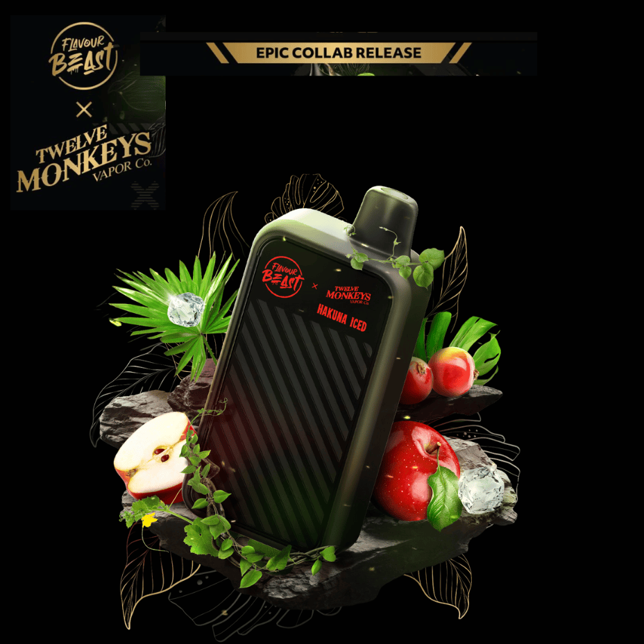 Flavour Beast X 12 Monkeys Beast Mode Max 2 50K Disposable-Hakuna Iced Brandon Vape SuperStore and Cannabis Manitoba Canada