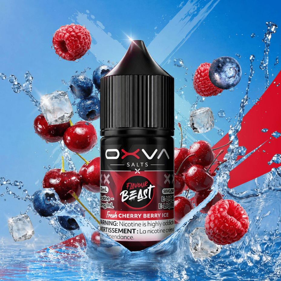 Flavour Beast x OXVA E-Liquid - Fresh Cherry Berry Ice Salt 30mL / 20mg Brandon Vape SuperStore and Cannabis Manitoba Canada