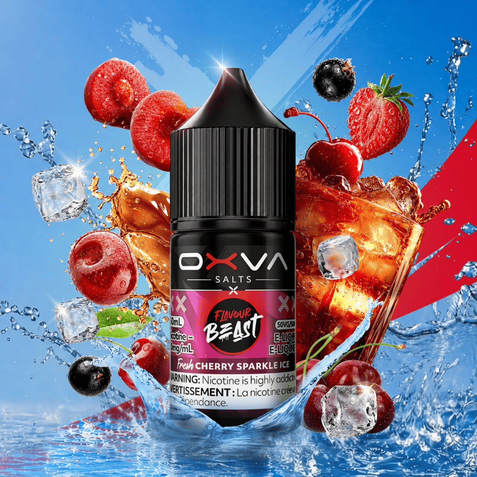 Flavour Beast x OXVA E-Liquid - Fresh Cherry Sparkle Ice Salt 30mL / 20mg Brandon Vape SuperStore and Cannabis Manitoba Canada