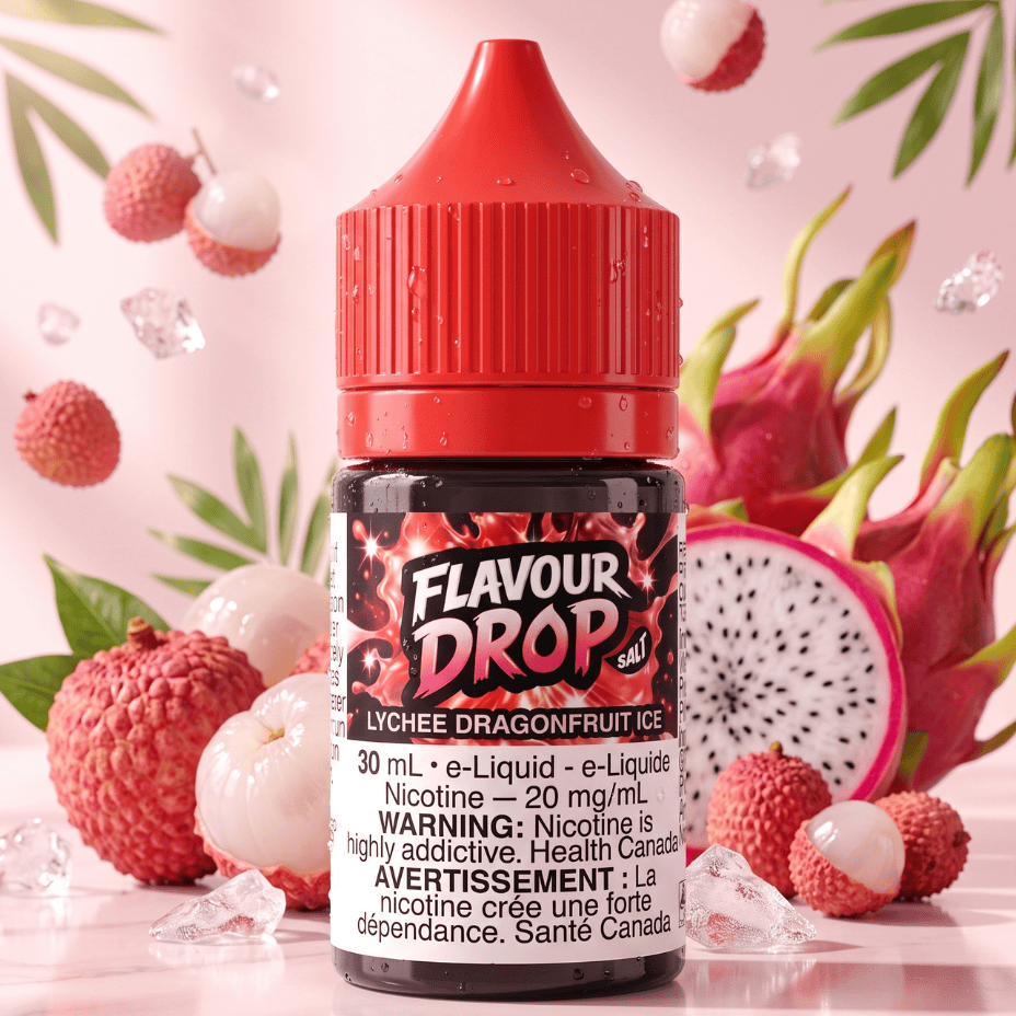 Flavour Drop Salts - Lychee Dragonfruit Ice 30mL / 20mg Brandon Vape SuperStore and Cannabis Manitoba Canada