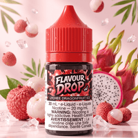 Flavour Drop Salts - Lychee Dragonfruit Ice 30mL / 20mg Brandon Vape SuperStore and Cannabis Manitoba Canada