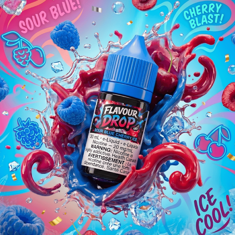 Flavour Drop Salts - Sour Blue Cherry 30mL / 20mg Brandon Vape SuperStore and Cannabis Manitoba Canada