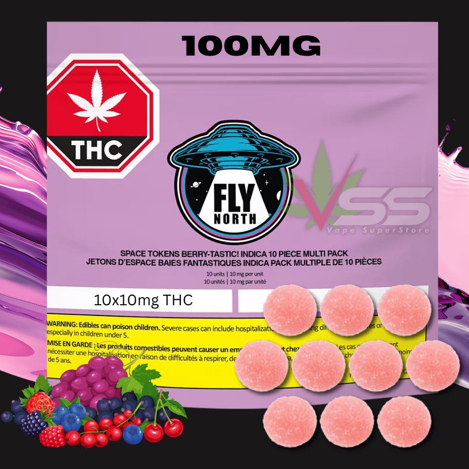 Fly North - Berry-Tastic Indica Gummies 10x10mg Brandon Vape SuperStore and Cannabis Manitoba Canada