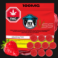 Fly North - Wild Strawberry Splash Live Rosin Soft Chews 10x10mg Brandon Vape SuperStore and Cannabis Manitoba Canada