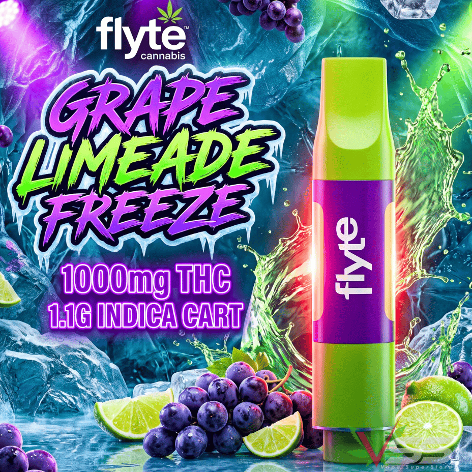 Flyte1000 Grape Limeade Freeze Indica 510 Cart - 1.1g Brandon Vape SuperStore and Cannabis Manitoba Canada