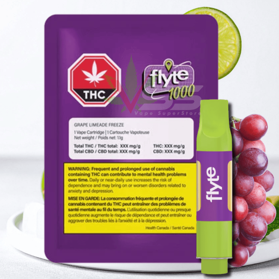 Flyte1000 Grape Limeade Freeze Indica Cart-1.1g Brandon Vape SuperStore and Cannabis Manitoba Canada