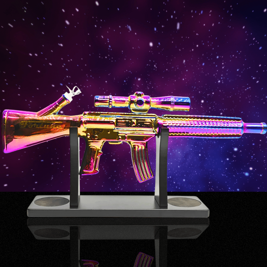 Fortune Carbine Rifle Bong with Wood Stand 24" Brandon Vape SuperStore and Cannabis Manitoba Canada