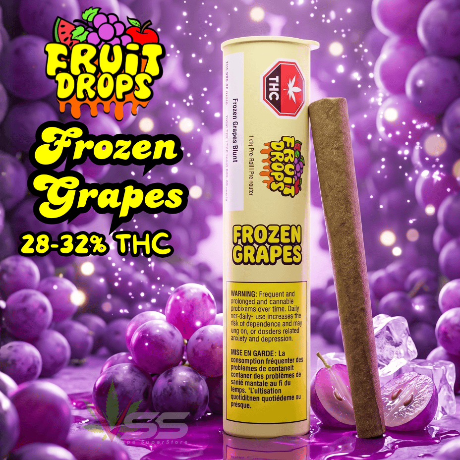 Fruit Drops Frozen Grapes Indica Blunt - 1x1g Brandon Vape SuperStore and Cannabis Manitoba Canada