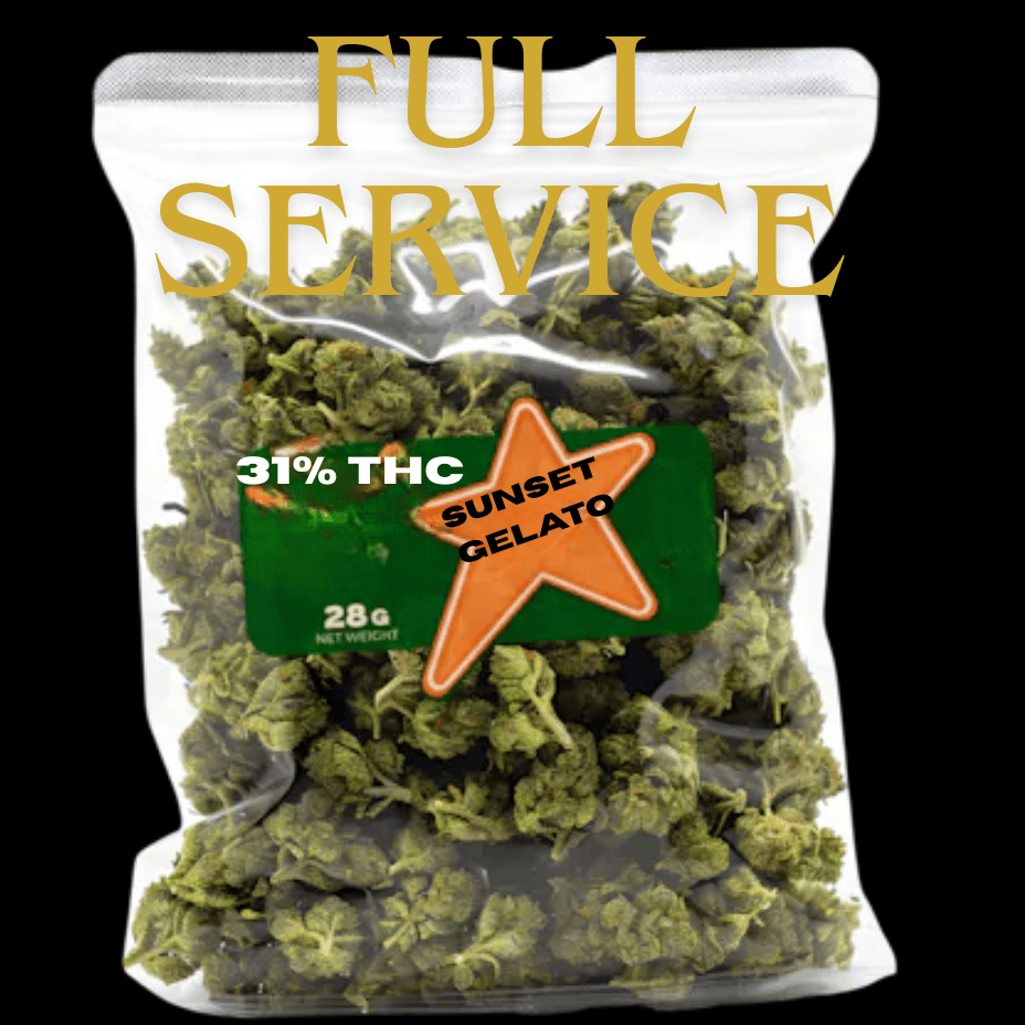 Full Service Gelato Sunset Indica Flower-28g Brandon Vape SuperStore and Cannabis Manitoba Canada