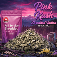 Full Service Pink Kush Shredded Indica Flower-14g Brandon Vape SuperStore and Cannabis Manitoba Canada