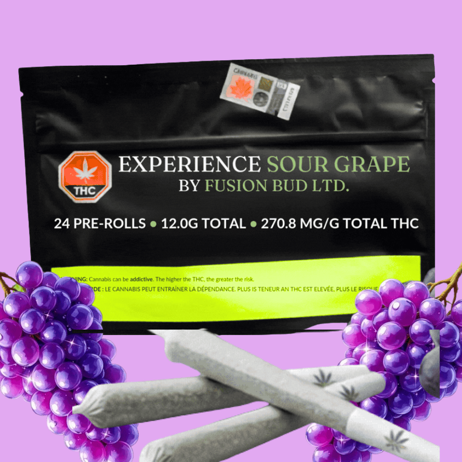 Fusion Bud Sour Grape Hybrid Pre-Rolls-24x0.5g Brandon Vape SuperStore and Cannabis Manitoba Canada