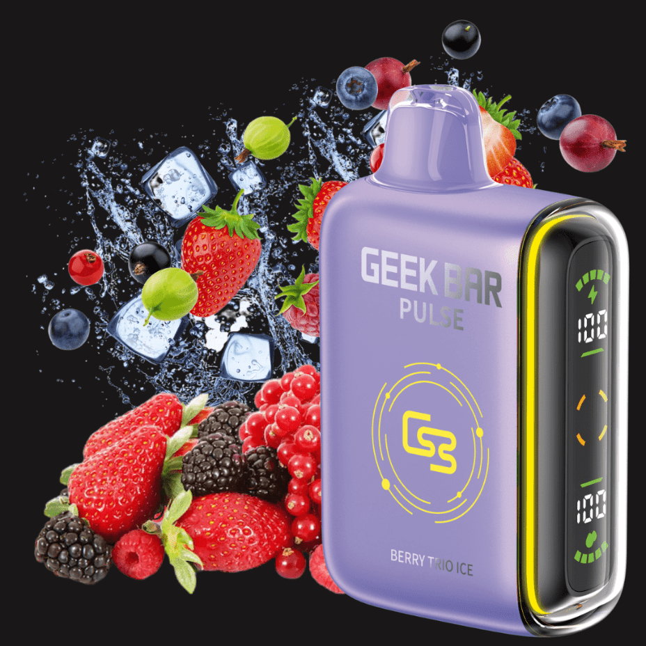 Geek Bar Pulse 9000 Disposable Vape-Berry Trio Ice 9000 Puffs / 20mg Brandon Vape SuperStore and Cannabis Manitoba Canada