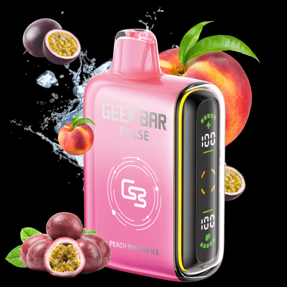 Geek Bar Pulse 9000 Disposable Vape - Peach Passion Ice 9000 Puffs / 20mg Brandon Vape SuperStore and Cannabis Manitoba Canada