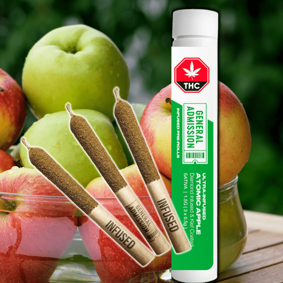 General Admission Atomic Apple Infused Pre-rolls 3x0.5g 3x0.5g Brandon Vape SuperStore and Cannabis Manitoba Canada
