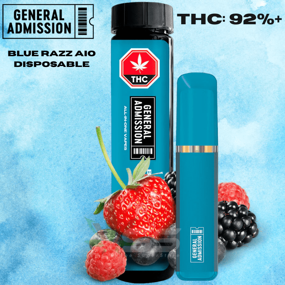 General Admission Blue Razz Disposable-1g Brandon Vape SuperStore and Cannabis Manitoba Canada