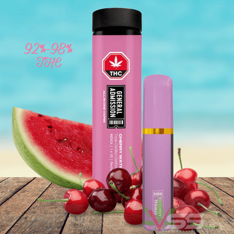 General Admission Cherry Watermelon Indica Disposable - 1g Brandon Vape SuperStore and Cannabis Manitoba Canada