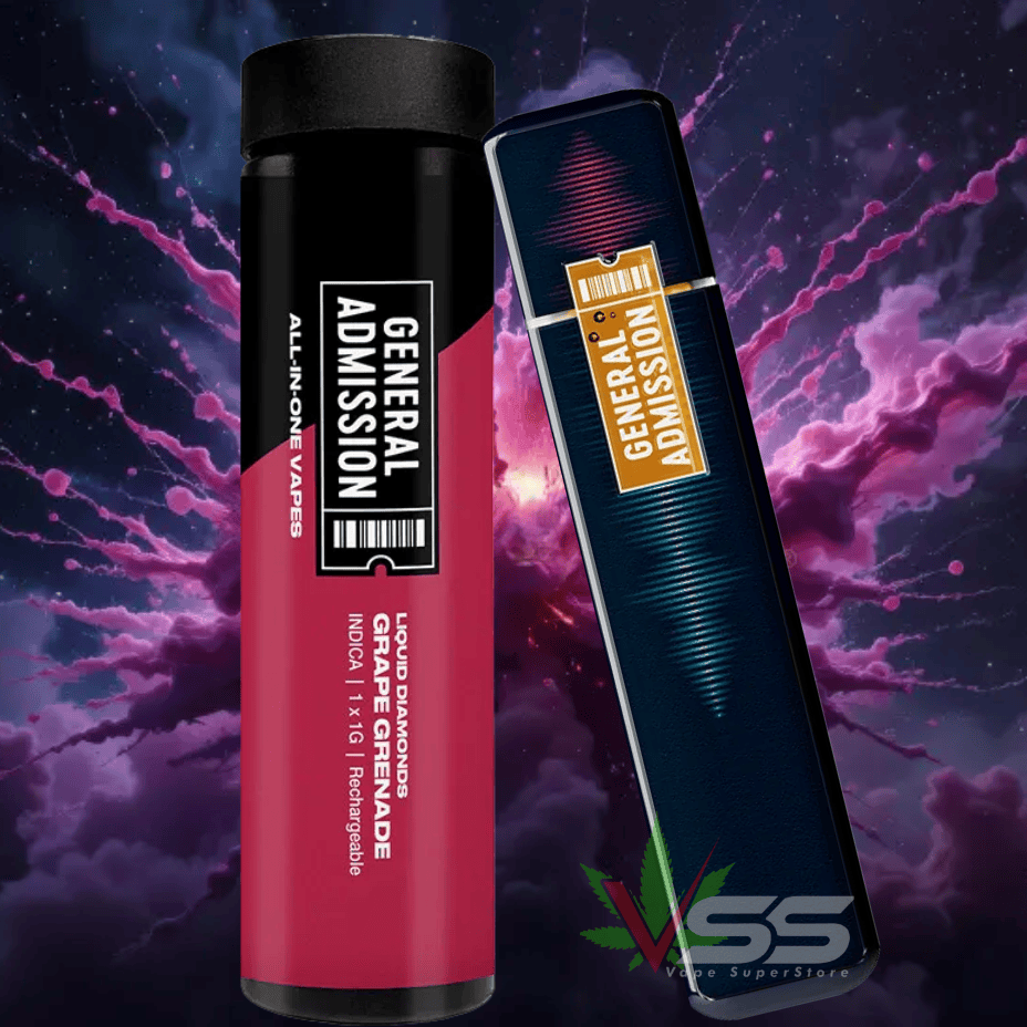 General Admission Grape Grenade Liquid Diamond AIO Disposable-1g 1.0g Brandon Vape SuperStore and Cannabis Manitoba Canada