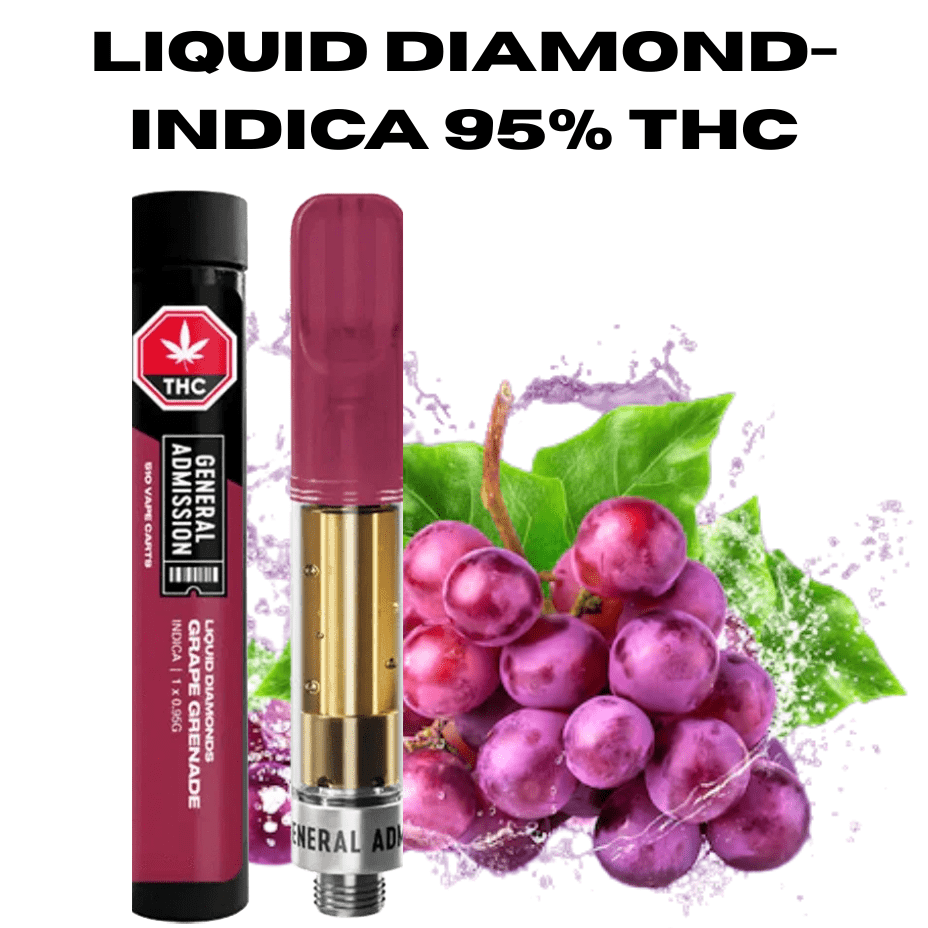 General Admission Grape Grenade Liquid Diamond Cartridge-0.95g 0.95g Brandon Vape SuperStore and Cannabis Manitoba Canada