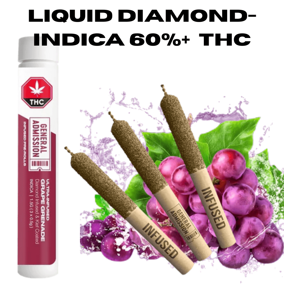 General Admission Grape Grenade Liquid Diamond Pre-Roll-3x0.5g 3x0.5g Brandon Vape SuperStore and Cannabis Manitoba Canada