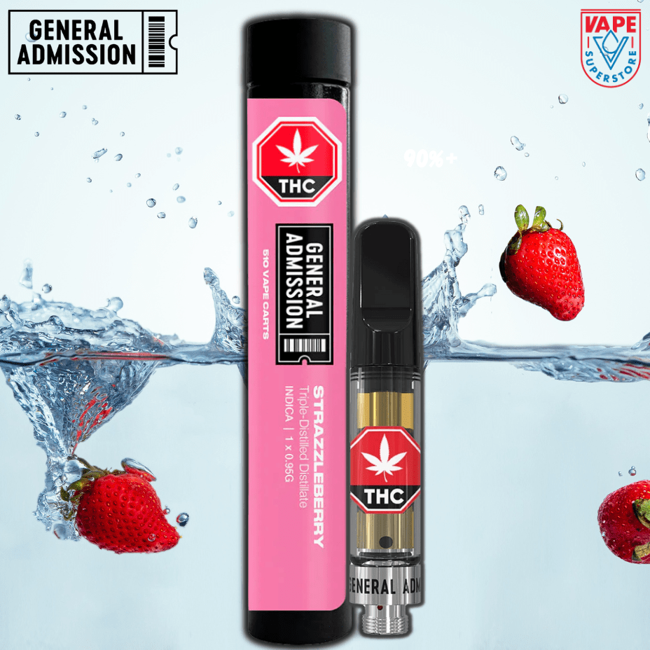 General Admission Strazzleberry Distillate Cartridge - .95g Brandon Vape SuperStore and Cannabis Manitoba Canada