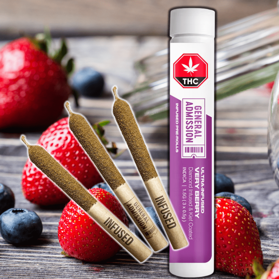 General Admission Very Berry Infused Pre-rolls 3x0.5g 3x0.5g Brandon Vape SuperStore and Cannabis Manitoba Canada