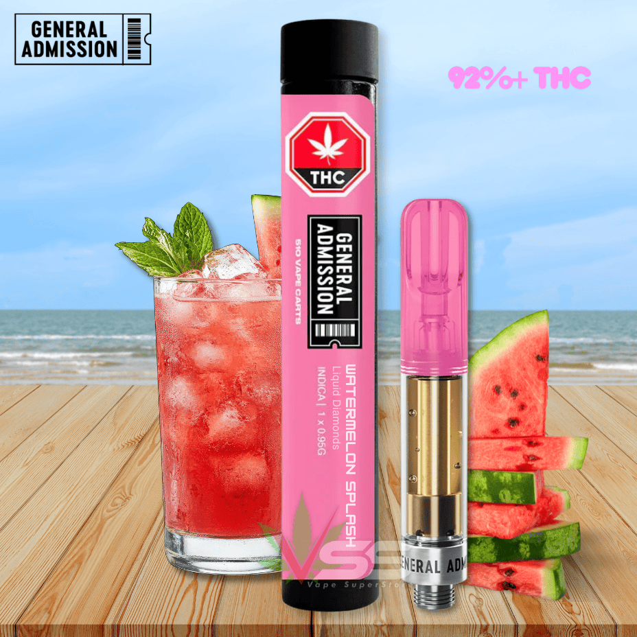 General Admission Watermelon Splash Indica Cart-0.95g Brandon Vape SuperStore and Cannabis Manitoba Canada
