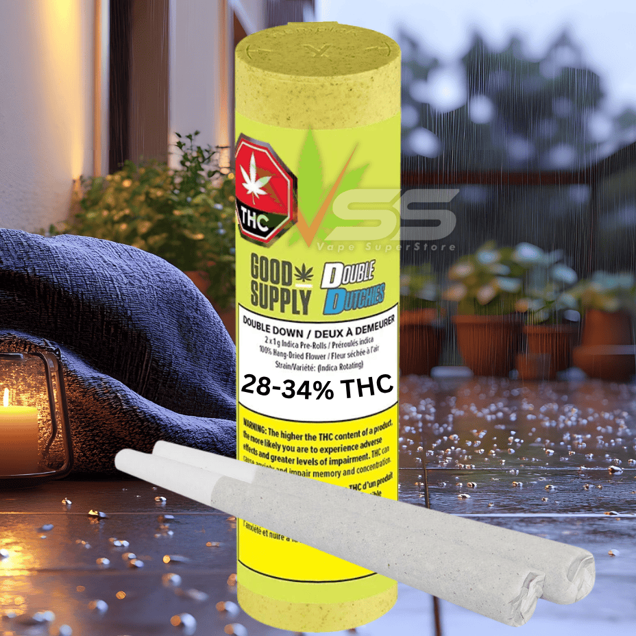 Good Supply Double Dutchies DBL Down Indica Pre-rolls 2x1g Brandon Vape SuperStore and Cannabis Manitoba Canada