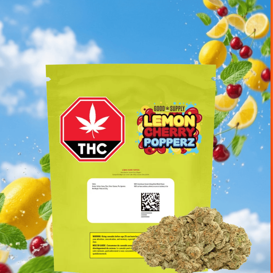 Good Supply Lemon Cherry Popperz Sativa Flower-7g Brandon Vape SuperStore and Cannabis Manitoba Canada