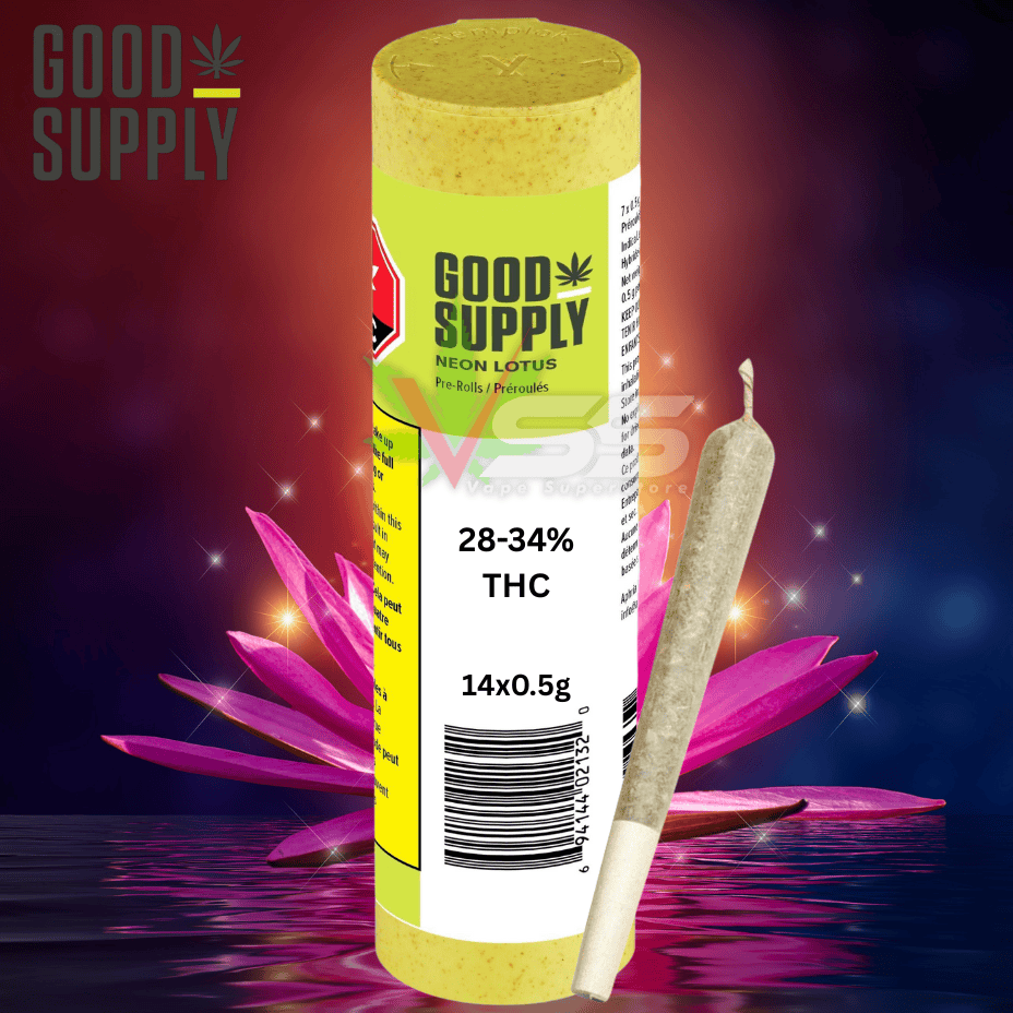 Good Supply - Neon Lotus Hybrid Pre-rolls 14x0.5g Brandon Vape SuperStore and Cannabis Manitoba Canada