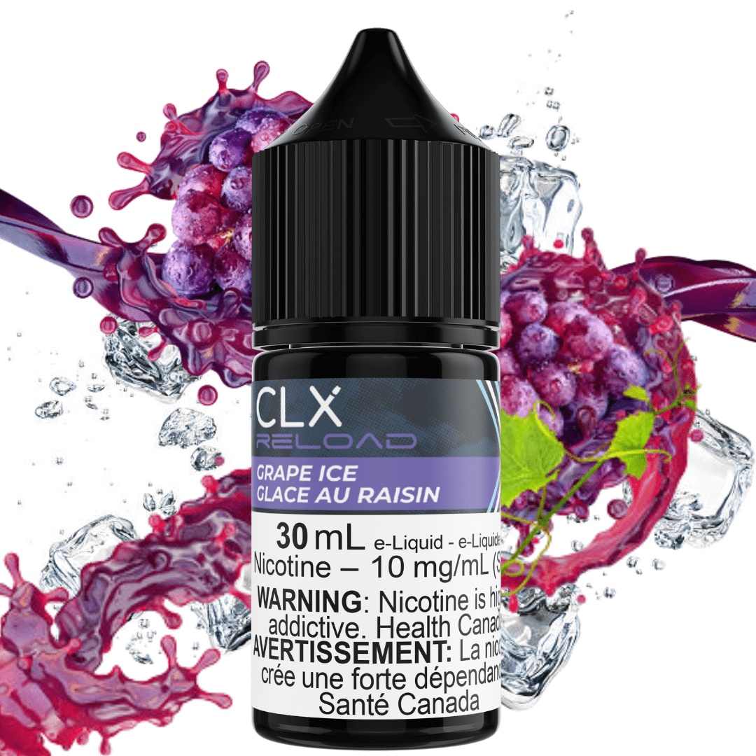 Grape Ice Salt by CLX Reload E-Liquid 30mL / 10mg Brandon Vape SuperStore and Cannabis Manitoba Canada