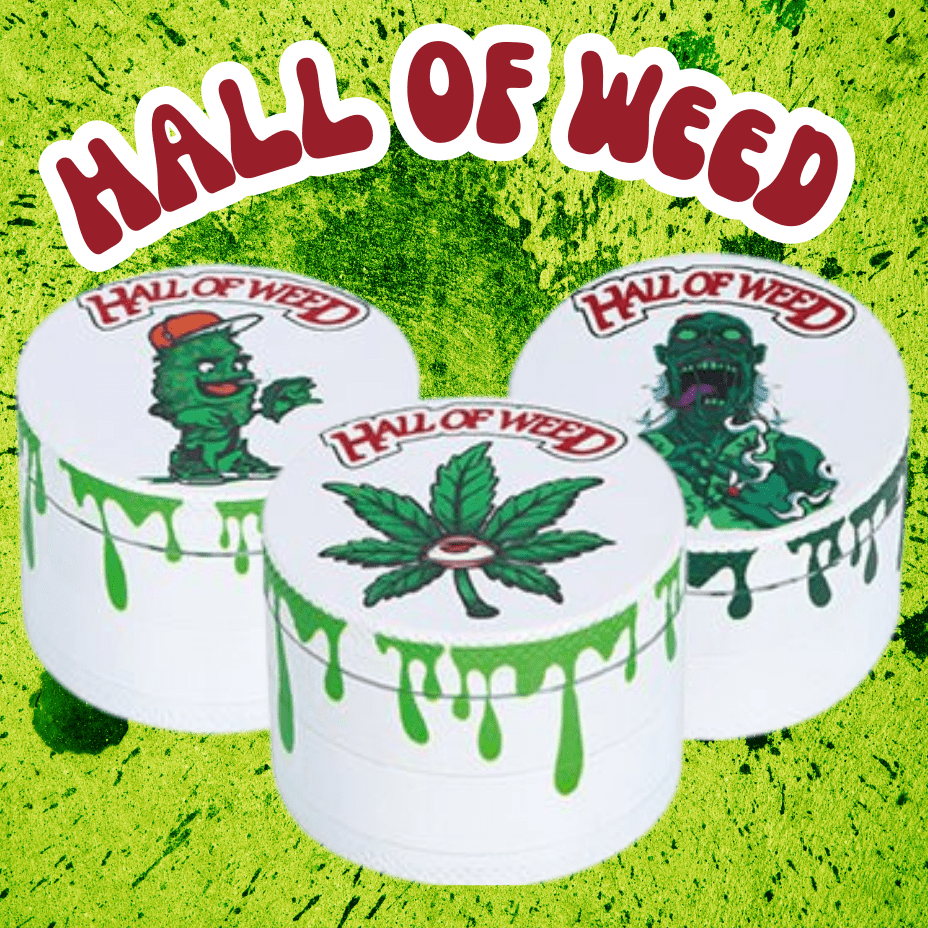 Hall Of Weed 4-Piece Zinc Grinder-50mm Brandon Vape SuperStore and Cannabis Manitoba Canada