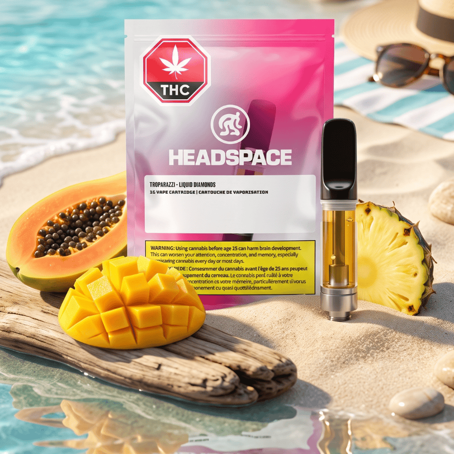 Headspace Troparazzi Liquid Diamond Indica AIO Disposable-0.95g Brandon Vape SuperStore and Cannabis Manitoba Canada