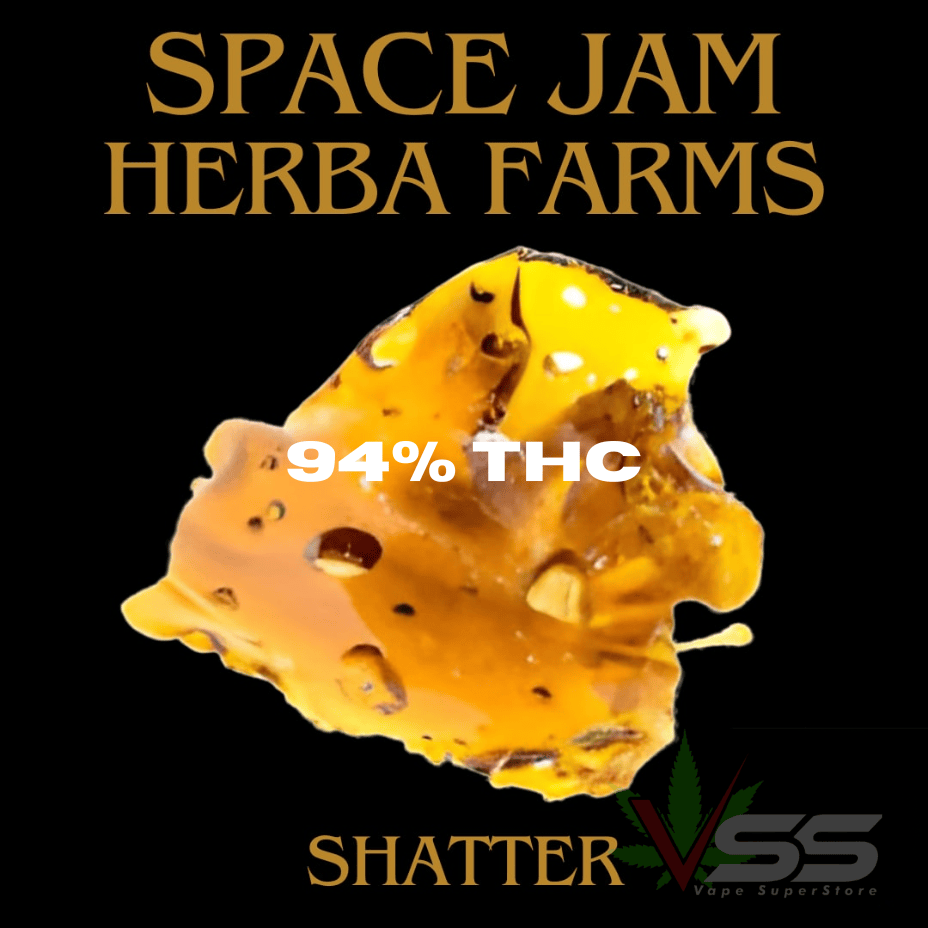 Herba Farms Space Jam Hybrid Shatter-1g Brandon Vape SuperStore and Cannabis Manitoba Canada