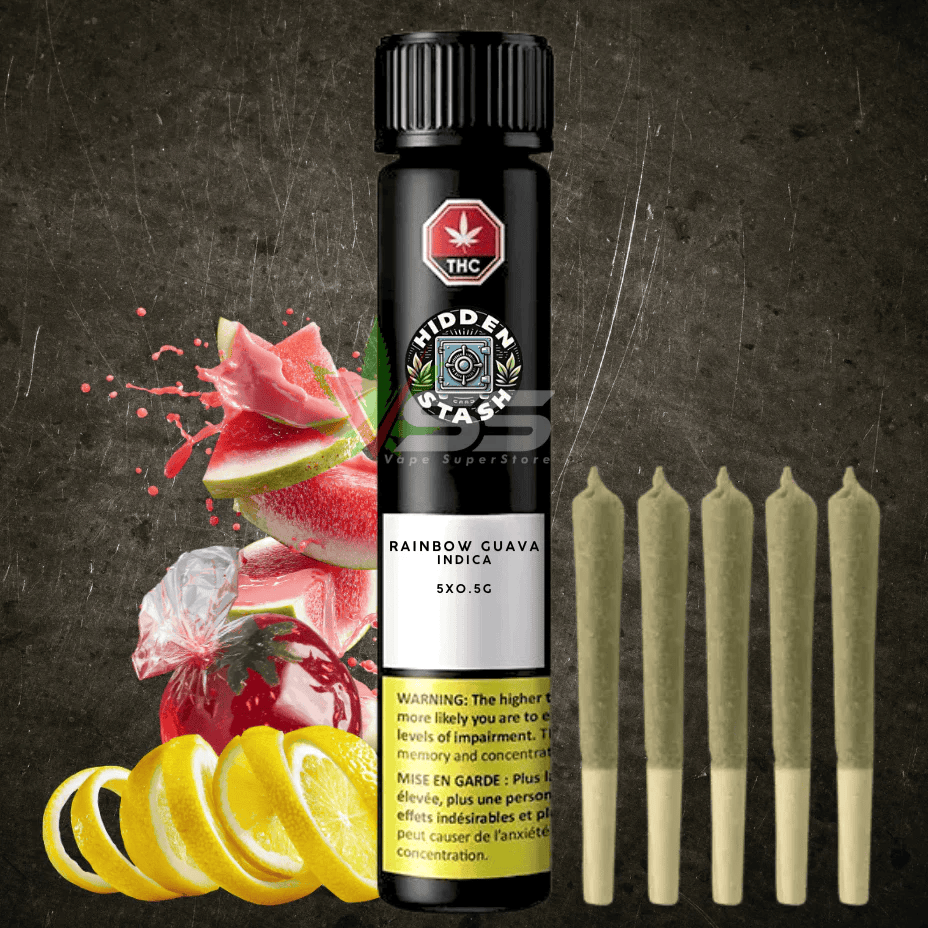 Hidden Stash Rainbow Guava Indica CRAFT Pre-Rolls-5x0.5g Brandon Vape SuperStore and Cannabis Manitoba Canada