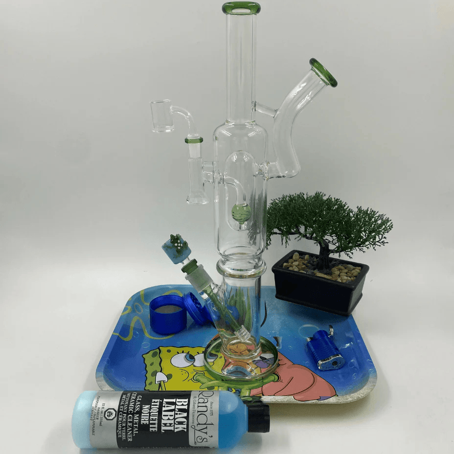 High Class Glass 7mm Dual Chamber Straight Tube 17" Brandon Vape SuperStore and Cannabis Manitoba Canada