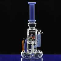 High Class Glass 7mm 'Geometric Spinner' Rig 7mm / Blue Brandon Vape SuperStore and Cannabis Manitoba Canada