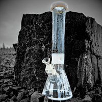 High Class Glass 7mm Sandblasted Alien Beaker 14" Brandon Vape SuperStore and Cannabis Manitoba Canada