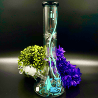 Infyniti Untamed 7mm Squid Beaker w/ Tree Perc  14" Blue Brandon Vape SuperStore and Cannabis Manitoba Canada