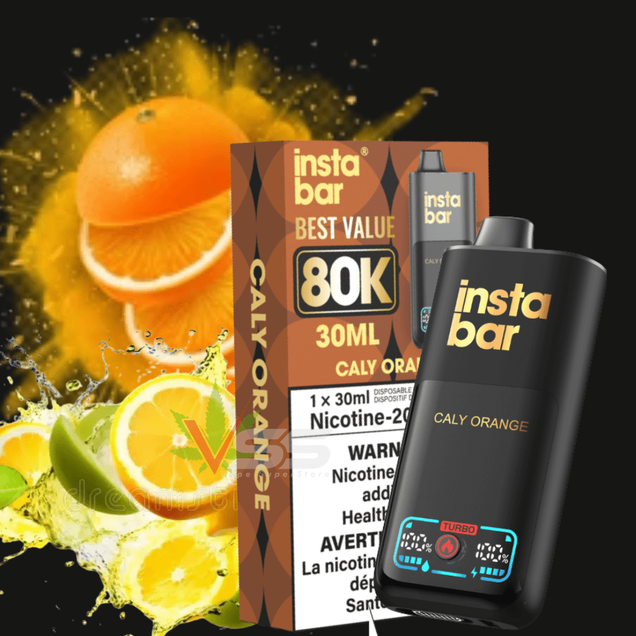 Insta Bar 80K Disposable Vape-Caly Orange 20mg / 80000 Puffs Brandon Vape SuperStore and Cannabis Manitoba Canada