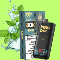 Insta Bar 80K Disposable Vape-Mint 20mg / 80000 Puffs Brandon Vape SuperStore and Cannabis Manitoba Canada