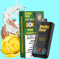 Insta Bar 80K Disposable Vape-Pineapple Coconut 20mg / 80000 Puffs Brandon Vape SuperStore and Cannabis Manitoba Canada