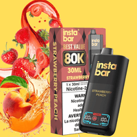 Insta Bar 80K Disposable Vape-Strawberry Peach 20mg / 80000 Puffs Brandon Vape SuperStore and Cannabis Manitoba Canada