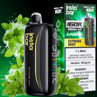 Insta Bar Mega Pro 160K Disposable Vape - Extreme Mint 20mg / 160000 Brandon Vape SuperStore and Cannabis Manitoba Canada