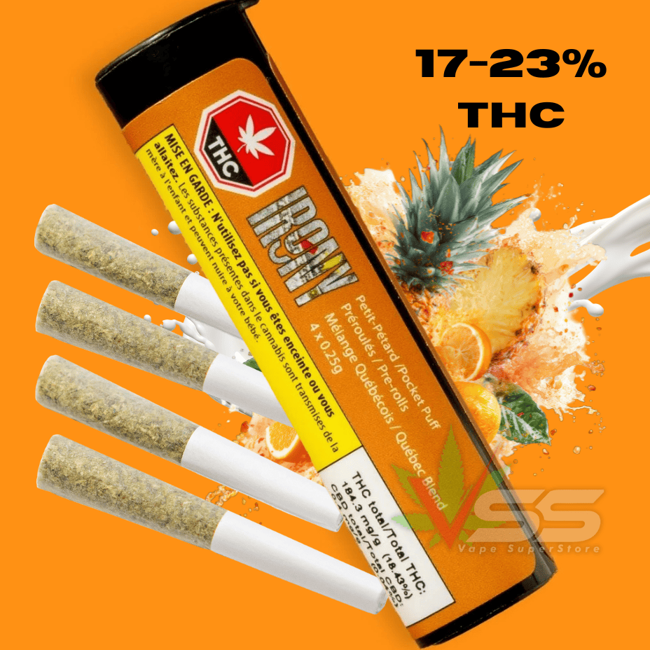 Irony Pocket Puff Hybrid Pre-Rolls - 4x0.25g Brandon Vape SuperStore and Cannabis Manitoba Canada