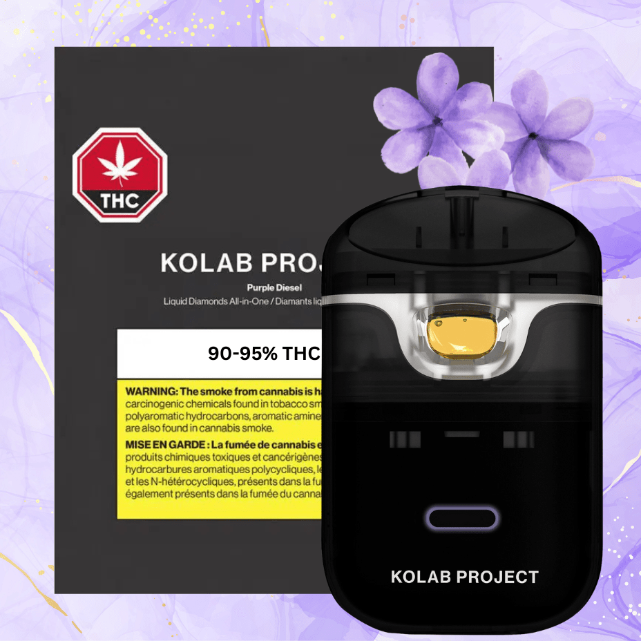 Kolab Project Purple Diesel Diamonds Disposable Vape - 1g 1g Brandon Vape SuperStore and Cannabis Manitoba Canada