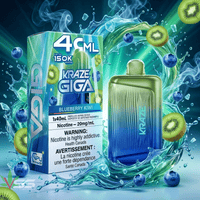 Kraze Giga 150K Disposable Vape-Blueberry Kiwi Ice 150000 Puffs / 20mg Brandon Vape SuperStore and Cannabis Manitoba Canada