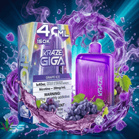Kraze Giga 150K Disposable Vape-Grape Ice 150000 Puffs / 20mg Brandon Vape SuperStore and Cannabis Manitoba Canada