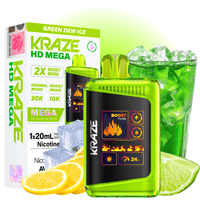 Kraze HD Mega 20k Disposable Vape - Green Dew 20000 Puffs / 20mg Brandon Vape SuperStore and Cannabis Manitoba Canada