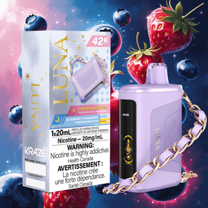 Kraze Luna Disposable Vape-Blueberry Strawberry Pomegranate Ice Brandon Vape SuperStore and Cannabis Manitoba Canada